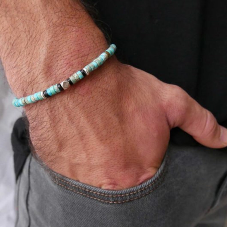 Men's Cross Bracelet - Men's Religious Bracelet - Men's Christian Bracelet - Men's Beaded Bracelet